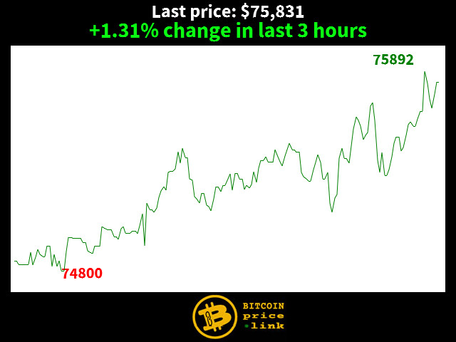 +1.31% change in last 3 hours